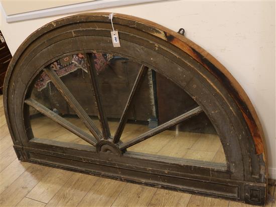 A 19th century mirrored fan light W.166cm